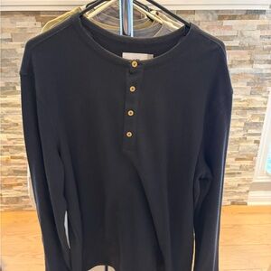Goodfellow & Co Black Long Sleeve Henley